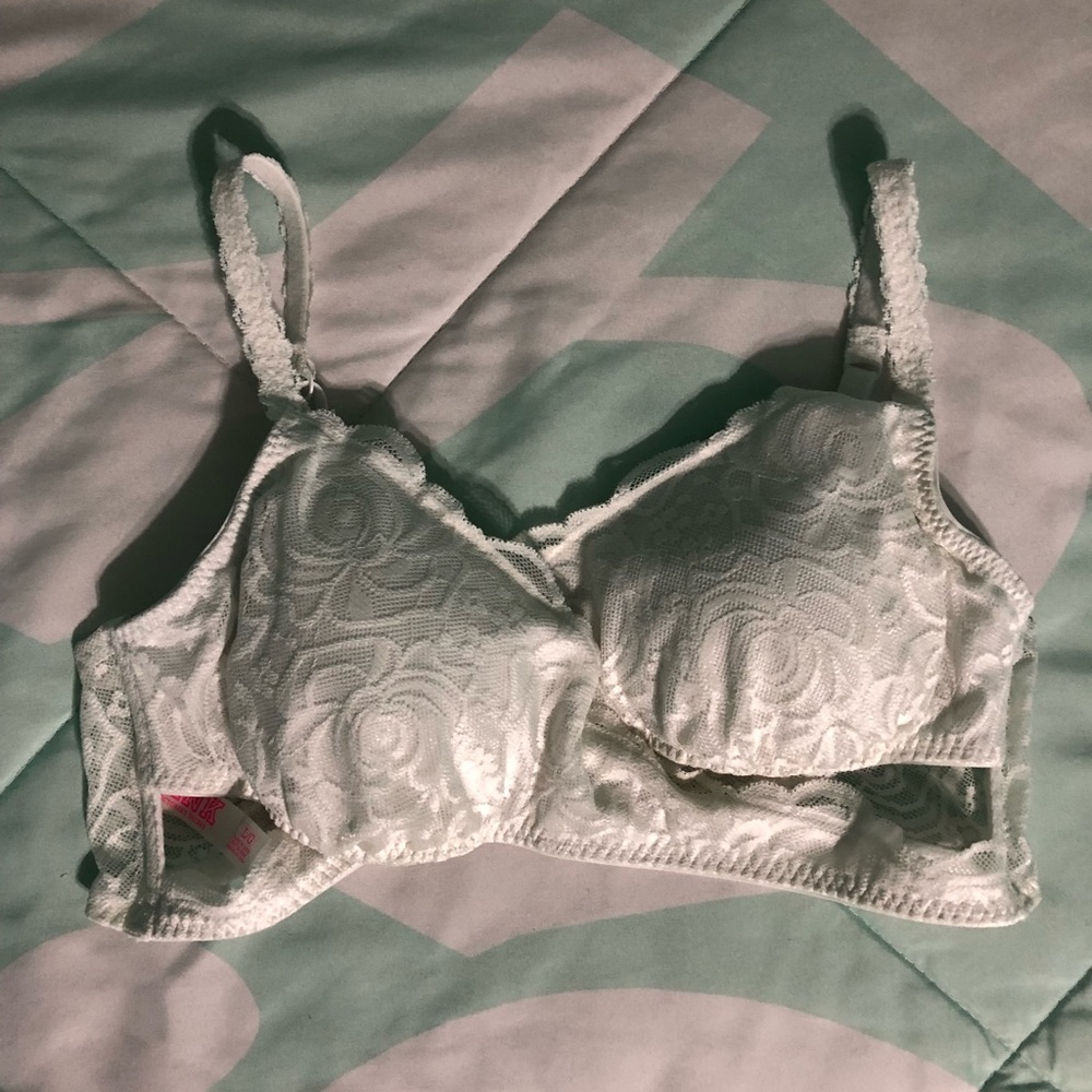PINK Victoria’s Secret white lacy bralette